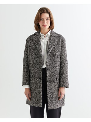 Gant Kadın Siyah Relaxed Fit Klasik Yaka Mont 4751132.5