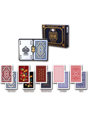 Iskambil Oyun Kağıdı Kartı Mızrak Desen- 2 Deste - Poker Kartı - Briç Kartı - Oyun Kartları - Poker