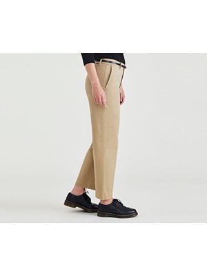 Dockers High Waist Weekend Chino Bej Straight Fit Pantolon