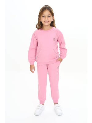 Toontoy Kız Çocuk Nakışlı Eşofman Takım