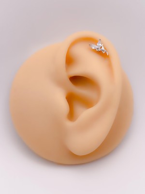 Cerrahi Çelik Piercing Zirkon Taşlı Thinkerbell Peri Figürlü Kıkırdak Helix Tragus Piercing (1Adet)