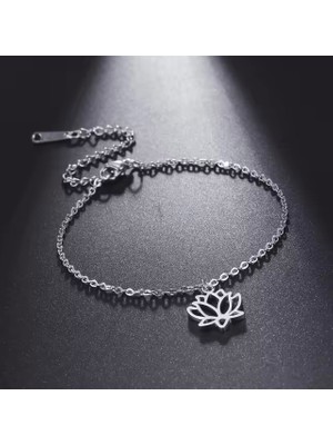 Lotus Çiçeği Çelik Bileklik Aksesuar Bijuteri Bileklik Sslotus
