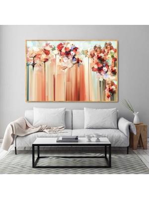 Artarilion Renkli Çiçekler Kanvas Tablo Modeli Şık Duvar Tablosu Salon Dekoru