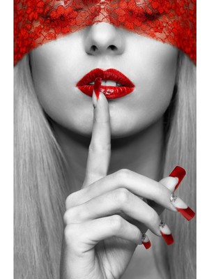 Artarilion Kırmızı Dantelli Kadın Figürü Kanvas Tablo Baskı Kanvas Tablo Modeli Modern Duvar Tablosu