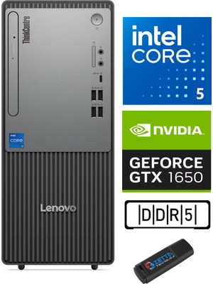 Lenovo Thinkcentre Neo 50T Gen 5 Intel Core I5 13400 96gb Ddr5 2tb SSD 4GB/GTX1650 WİN11PRO Masaüstü Blgisayar NEO12UB000ETRTXW29+ZETTAUSBBELLEK