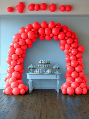 VibeHome 20 Adet 12" Metalik Kırmızı Balon - Doğum Günü Parti ve Eğlenceli Etkinlikler Için