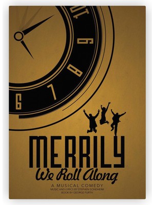 Zinbooz Merrily We Roll Along Musical Müzikal Ahşap Poster 20 x 29  cm