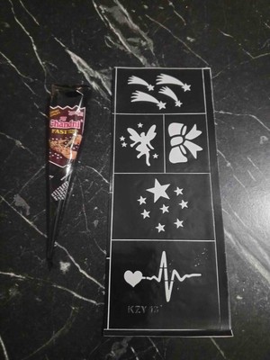 Al Chandhi Hint Kınası + Sşyah Renk +Şablon