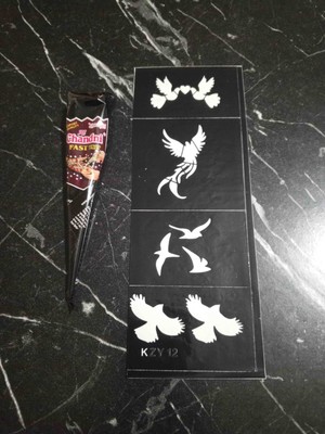 Al Chandhi Hint Kınası  +1 Adet  Şablon + Siyah Renk