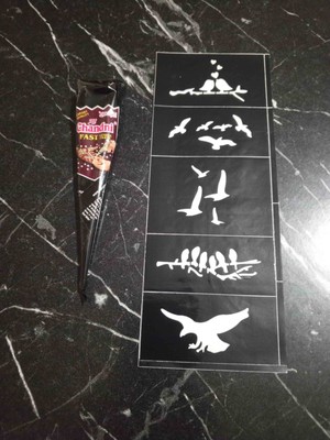 Al Chandhi Hint Kınası  +  Siyah Renk  +1 Adet Şablon