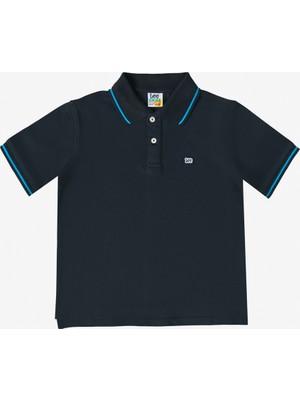 Regular Fit Normal Kesim %100 Pamuk Siyah Çocuk Polo Yaka T-Shirt