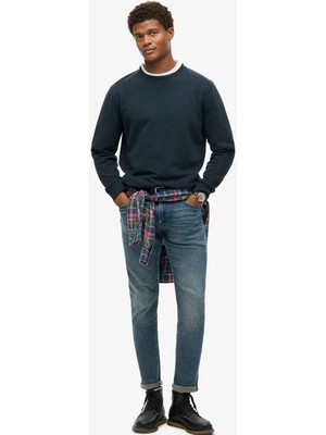 Superdry Bisiklet Yaka Lacivert Erkek Sweatshırt M2013751A98T_ESSENTIAL Logo Crew Sw