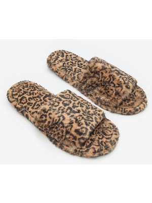 Penti Leopard Fluffy Bej Terlik