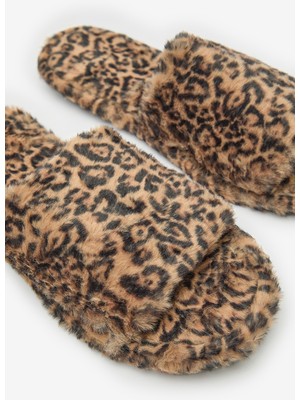 Penti Leopard Fluffy Bej Terlik