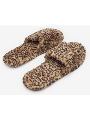 Penti Leopard Fluffy Bej Terlik