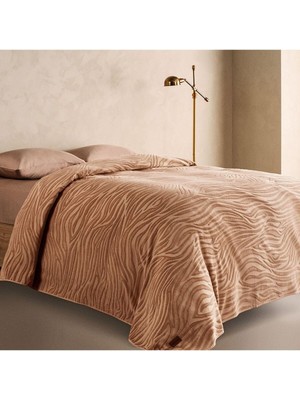 Store Claire Safari Tek Kişilik Yatak Örtüsü Camel MC060695