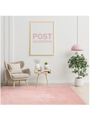 Luxess Halı Luxess Post Koleksiyonu Yumuşak Dekoratif Halı 1059 Pembe