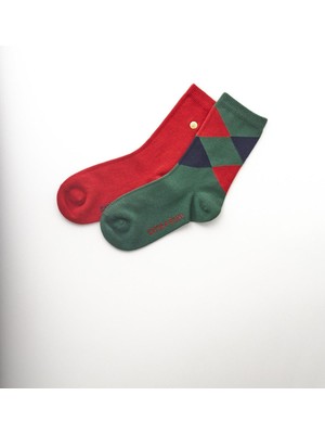 Erkek Zımba Detaylı 2'li Soket Çorap