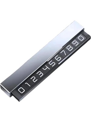 Polham Metal Premium Araç İçi Geçici Park için Telefon Numaratörü, Gizlenebilir Araç Numaratörü