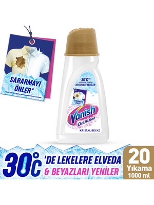 Vanish Oxi Action Kristal Beyaz Deterjan Güçlendirici ve Leke Çıkarıcı Sıvı 1000 ml