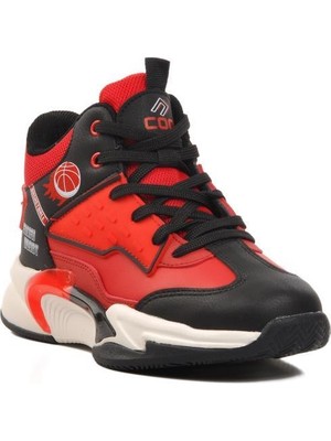 Cool Basketbol Ayakkabı Uzun Spor Bot Kırmızı Erkek Çocuk İç Malzeme Tekstil