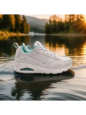 Skechers 52468-WAQ Uno Stacre Erkek Beyaz Sneaker Günlük Spor Ayakkabı