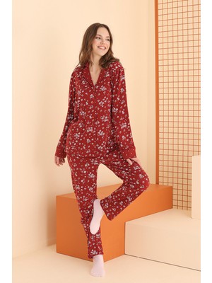 Önden Düğmeli Pijama Takım 68071