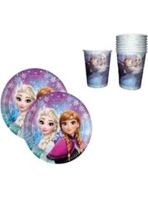 Frozen Elsa Tabak- Bardak 8'li Set