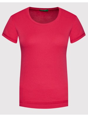 United Colors Of Benetton T-Shirt 1091D1M10 Pembe Regular Kalıp