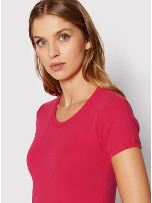 United Colors Of Benetton T-Shirt 1091D1M10 Pembe Regular Kalıp