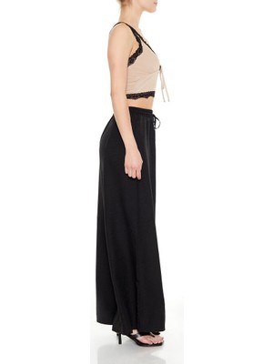 Drawstring Wide-Leg Pantolon