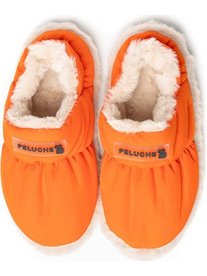 Peluche Tile Parachute Child Slipper Çocuk Günlük Ev Pandufu Par-Ckt Turuncu