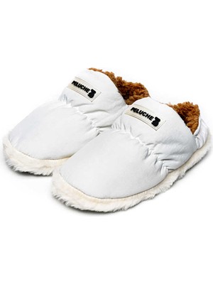 Peluche White Parachute Women Slipper Kadın Günlük Ev Pandufu Par-Kbz Beyaz