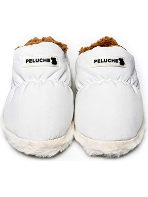 Peluche White Parachute Women Slipper Kadın Günlük Ev Pandufu Par-Kbz Beyaz