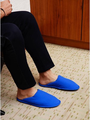 Peluche Saks Blue Parachute Canak Slipper Erkek Ev Terliği Canpar-Esı Mavi