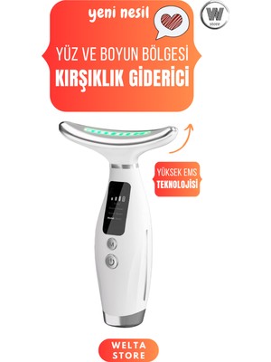 Welta Yüz ve Boyun Masajı Şarj Edilebilir 7 Modlu Yüz Bakım Aleti Ems Güzellik Cihazı