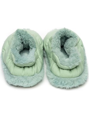 Peluche Mint Green Parachute Women Slipper Kadın Günlük Ev Pandufu Par-Kmt Yeşil