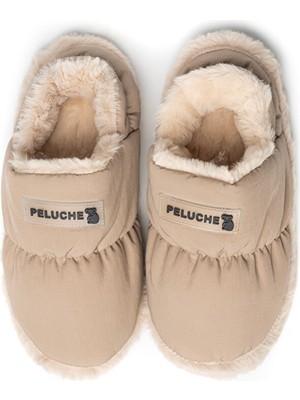 Peluche Beige Parachute Women Slipper Kadın Günlük Ev Pandufu Par-Kbj Krem