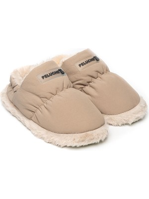 Peluche Beige Parachute Women Slipper Kadın Günlük Ev Pandufu Par-Kbj Krem