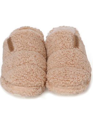 Peluche Camel Teddy Women Slipper Kadın Günlük Ev Pandufu Ted-Kcl Krem