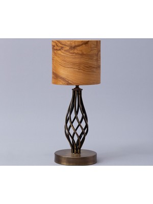 Sade Wooden Lamp Atelier Tıkka Renkli Dişbudak Masa Abajuru