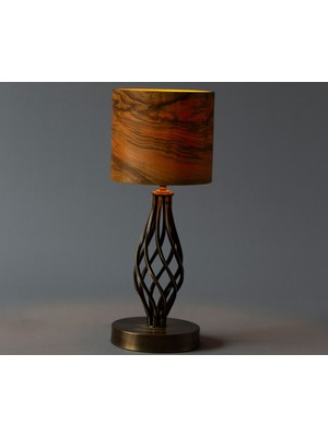 Sade Wooden Lamp Atelier Tıkka Renkli Dişbudak Masa Abajuru