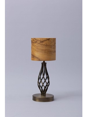 Sade Wooden Lamp Atelier Tıkka Renkli Dişbudak Masa Abajuru