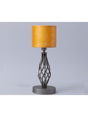 Sade Wooden Lamp Atelier Tıkka Çam Kaplamalı Masa Abajuru