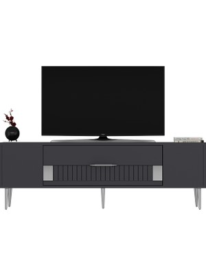 Demonte Decor DEKOLP4DD Tv Sehpası Antrasit-Gümüş