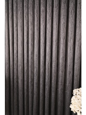 Evdepo Home Taç Cam Kırığı Tül Perde, 1/2 Seyrek Pile Koyu Gri - 130  x  200  cm