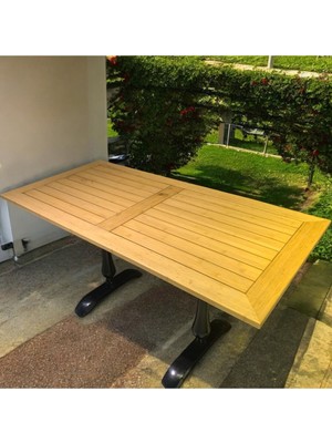 Mobilyacın Bambu Ahşap Yemek Masası 120 x 70