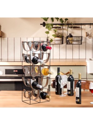 10 Lu  Modern Dekoratif Deri  Şarap Viski Şampanya Wine Rack Drink Içki Standı