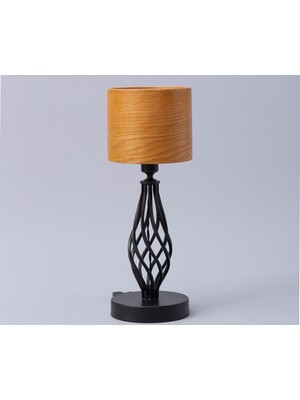 Sade Wooden Lamp Atelier Tıkka Meşe Masa Abajuru