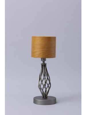 Sade Wooden Lamp Atelier Tıkka Meşe Masa Abajuru